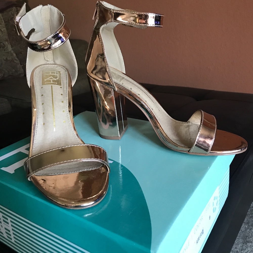 Rose Gold Chunky Heels